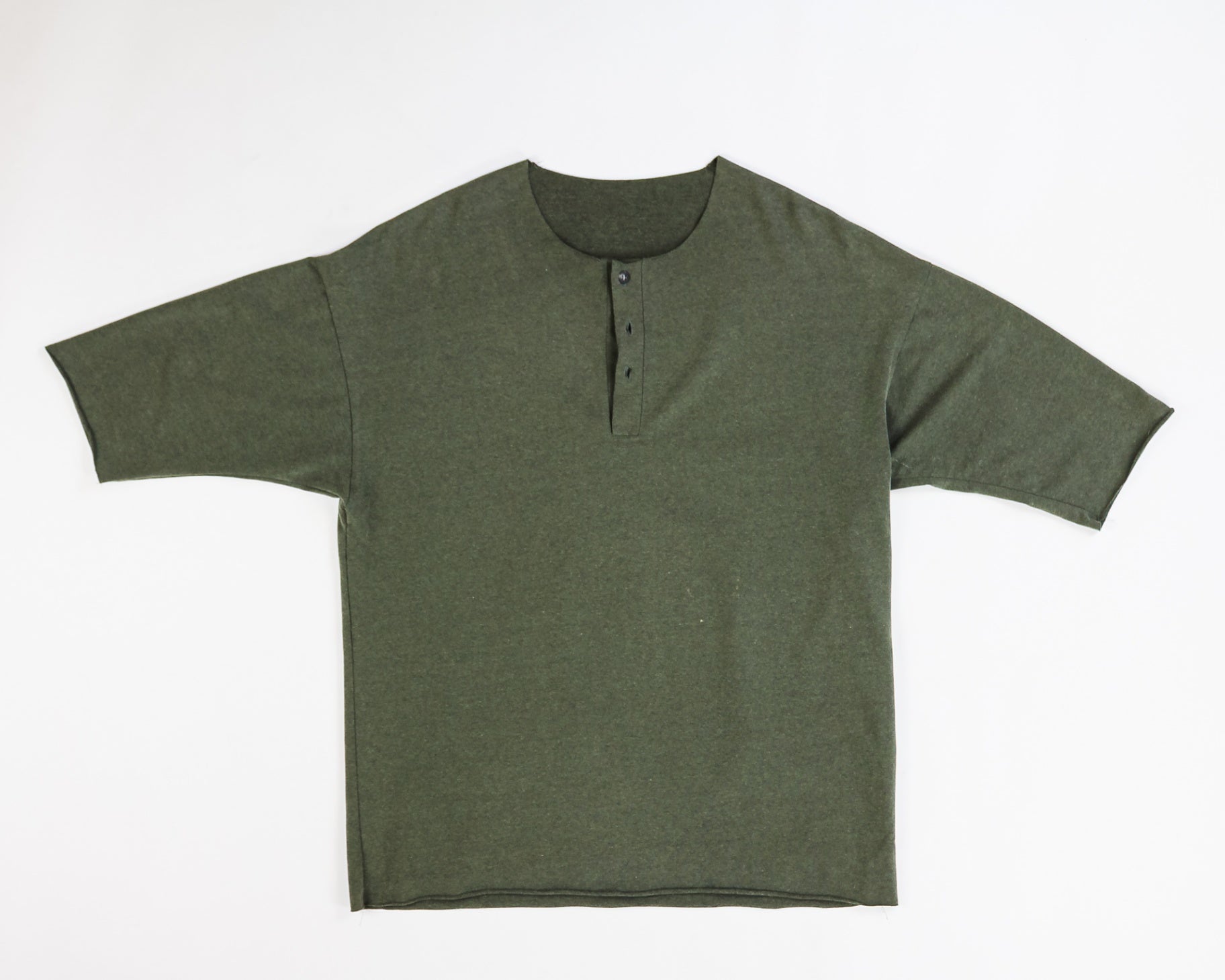 PRJCT AMS Henley Shirt XL Olive Green