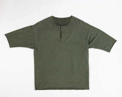 PRJCT AMS Henley Shirt XL Olive Green