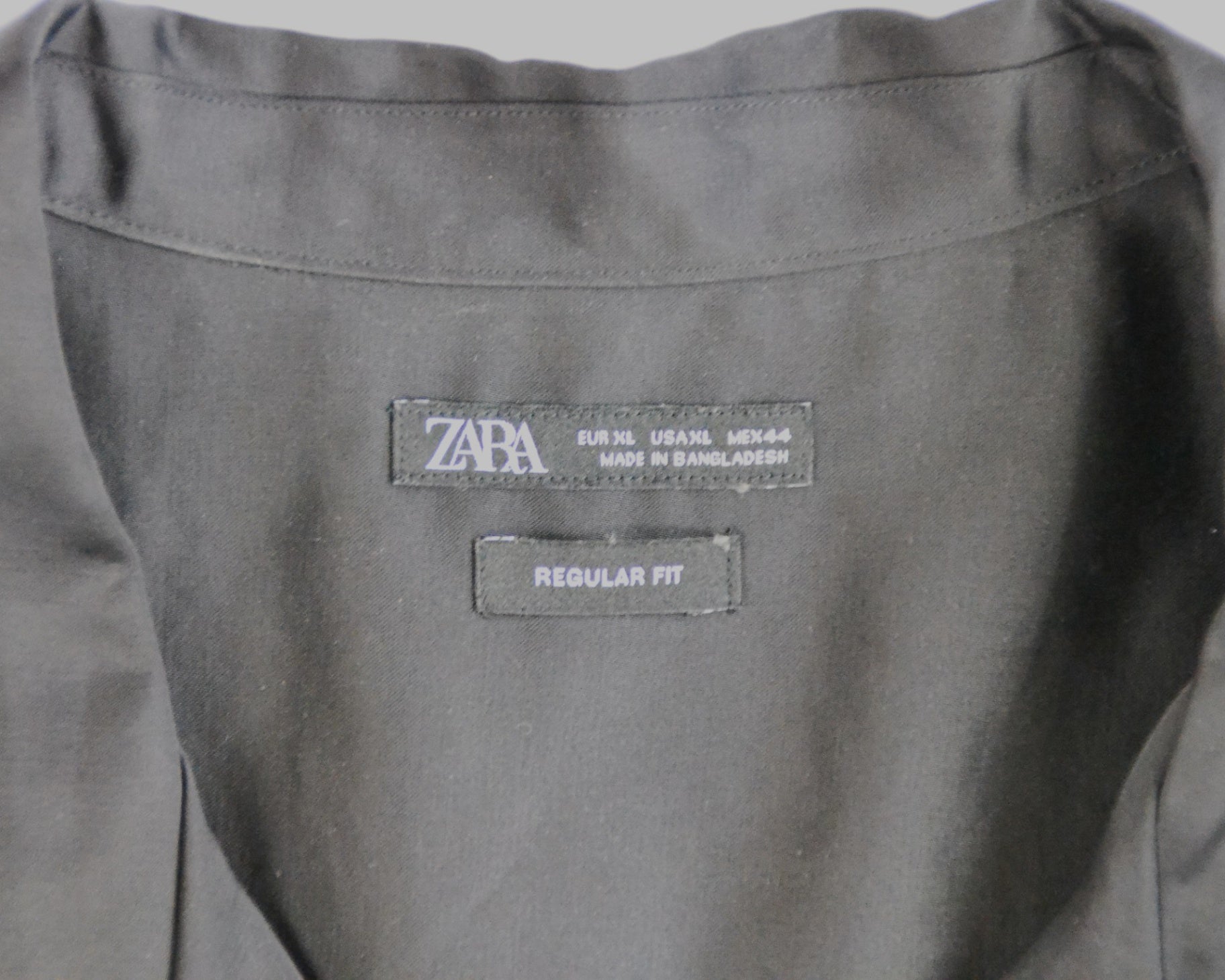 ZARA Button Shirt XL Black