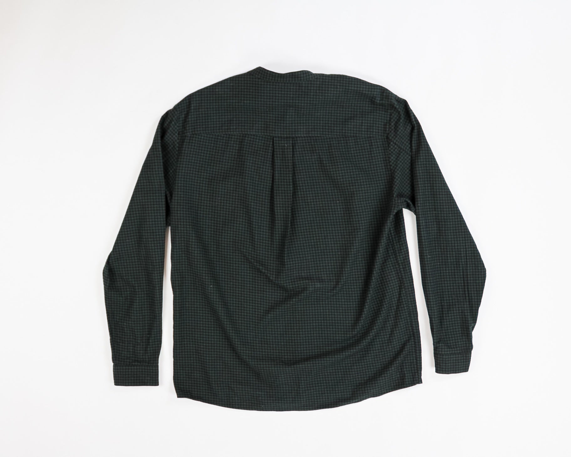 COS Shirt Large Dark Green with Black Checkered Pattern