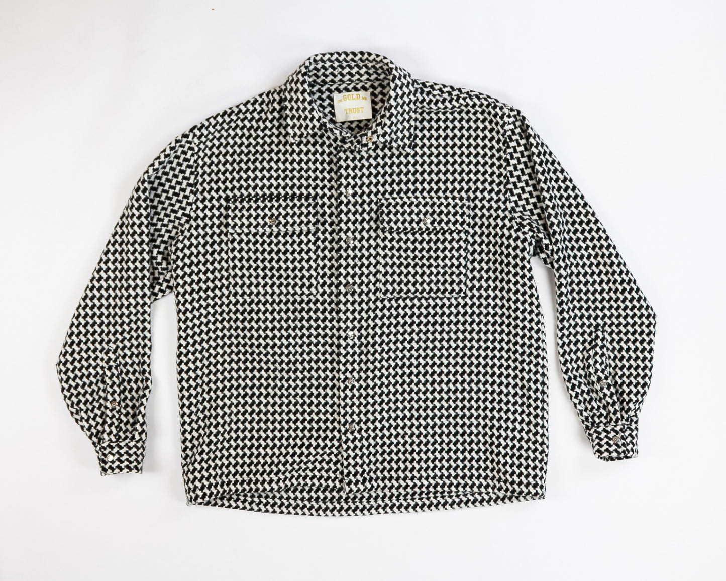 In Gold We Trust Coat XL Black and white