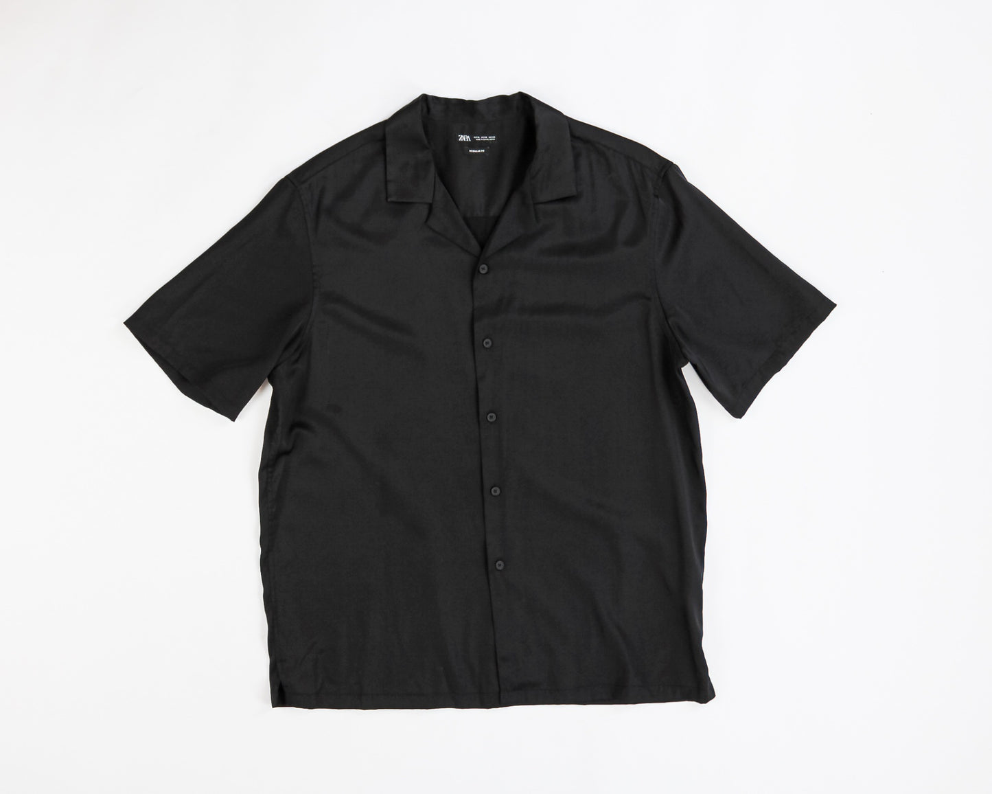 ZARA Button Shirt XL Black