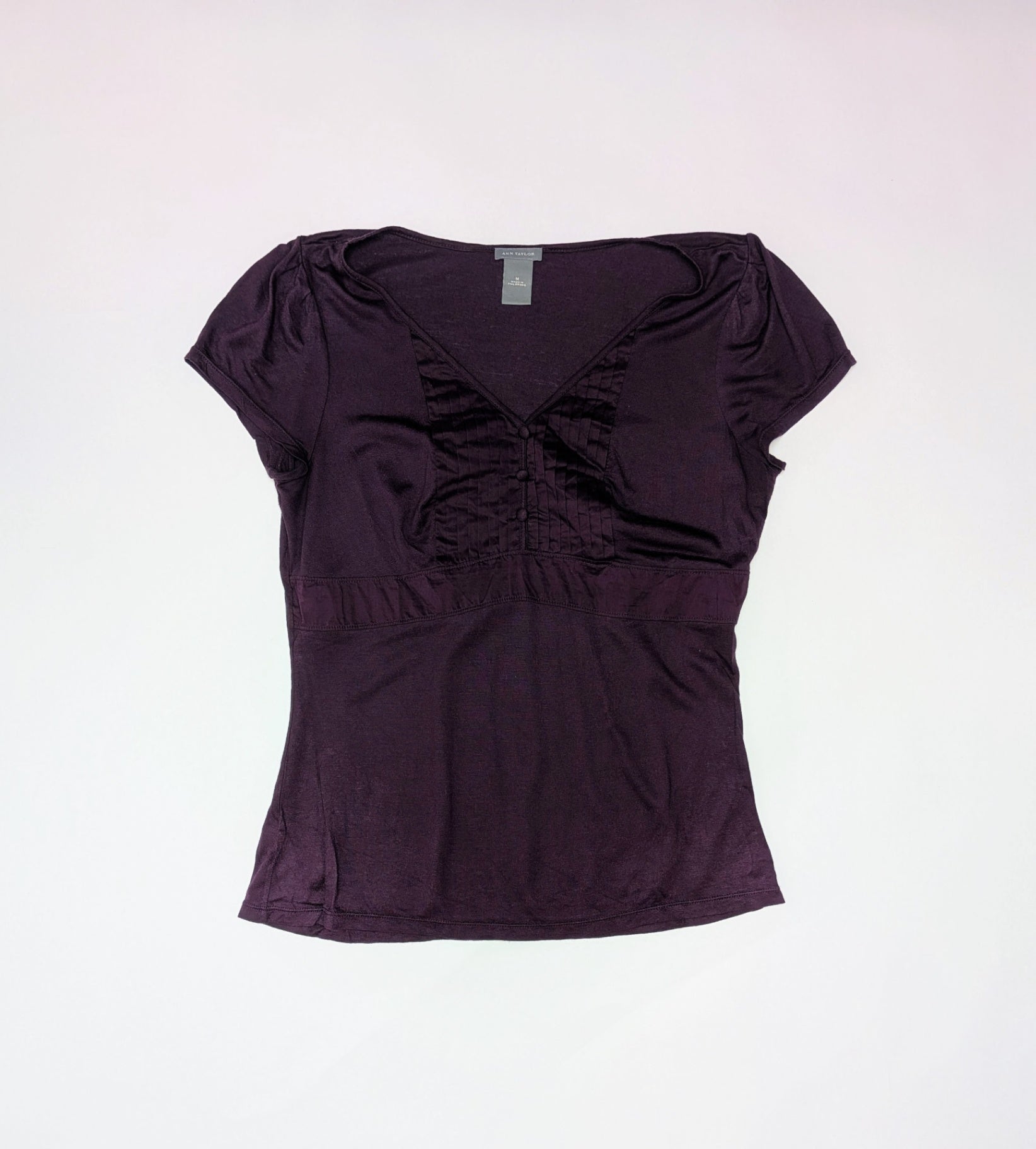 Ann Taylor T-Shirt M Burgundy