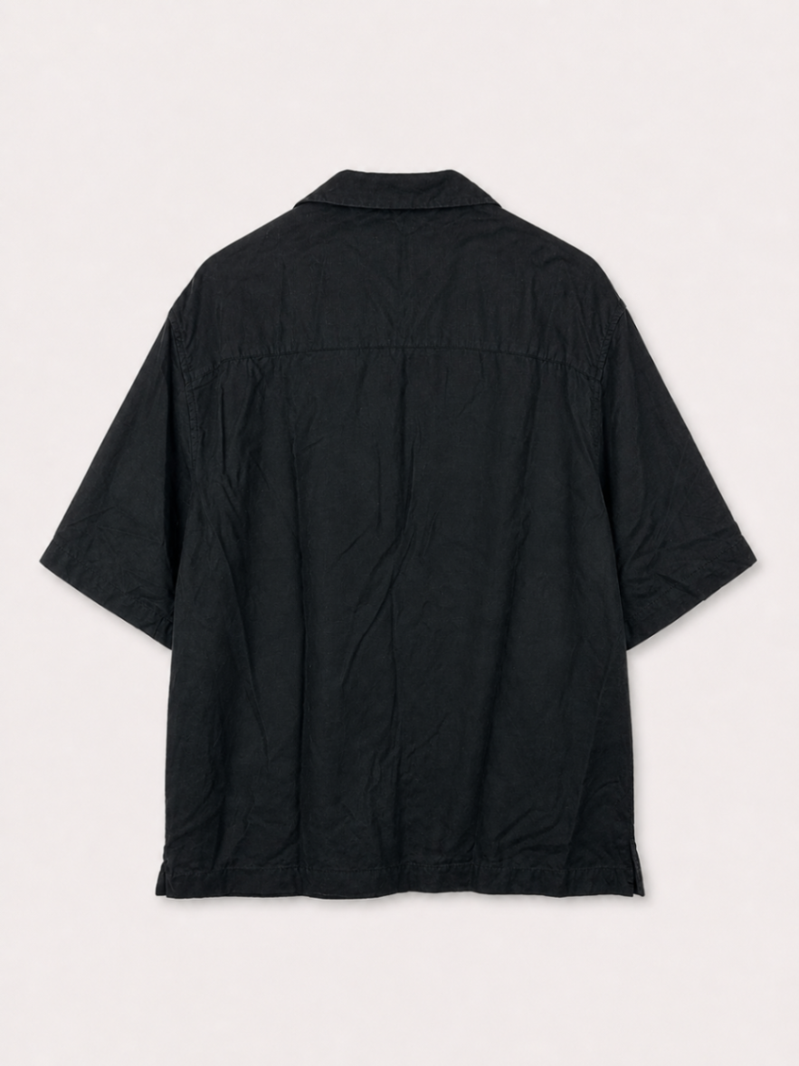 Zara - Short Sleeve Shirt - Black - size: XL