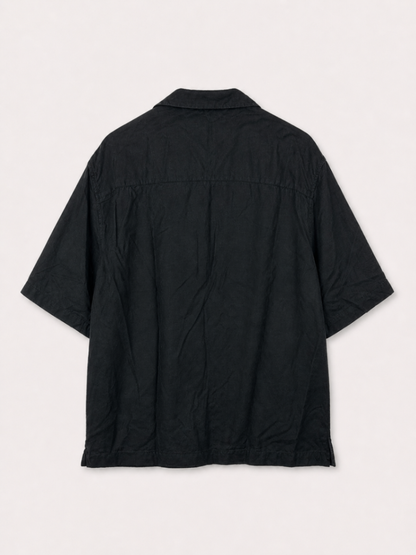 Zara - Short Sleeve Shirt - Black - size: XL
