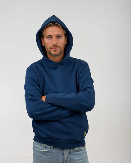 Circlo Origin Hoodie Navy - Hoodup Arms Crossed